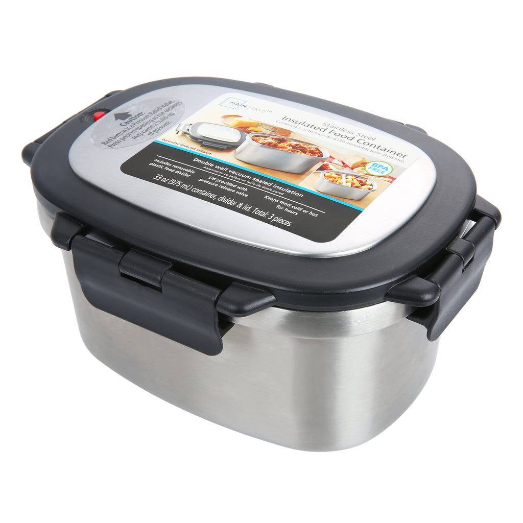 33 Oz Insulated Stainless Steel Lunch Box Food Storage Container with Lid