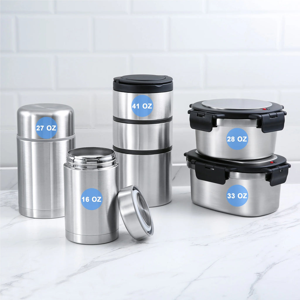 33 Oz Insulated Stainless Steel Lunch Box Food Storage Container with Lid