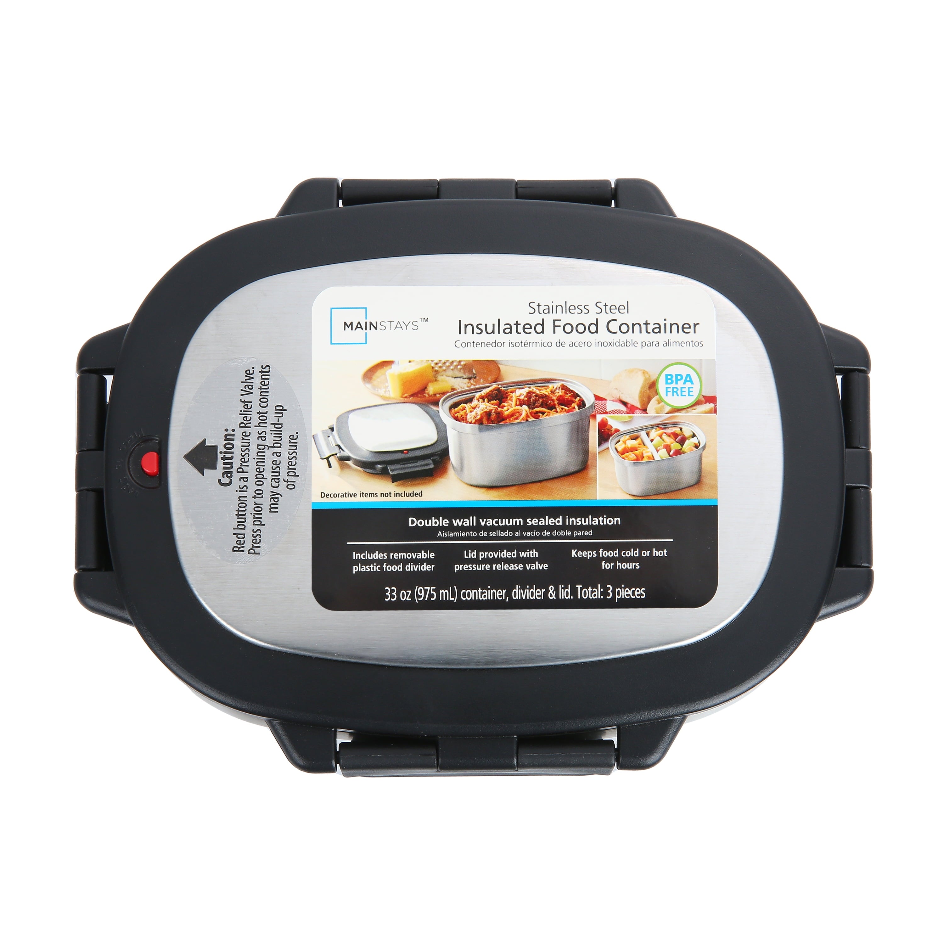 33 Oz Insulated Stainless Steel Lunch Box Food Storage Container with Lid