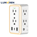 6-Outlet USB Wall Charger Extender – Surge Protected with USB-C, 3 USB Ports & Built-In Night Light