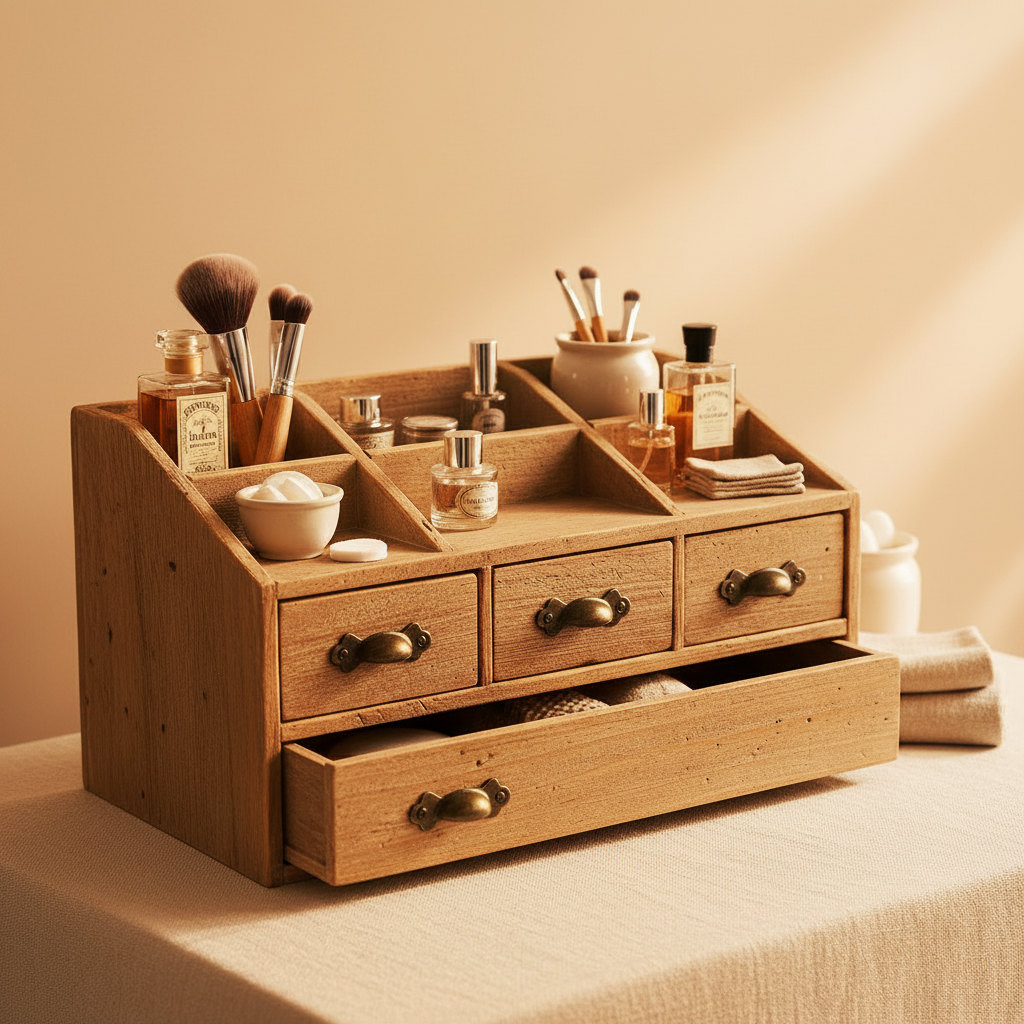Rustic Vanity Organizer